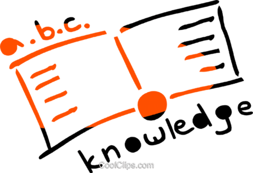 Free Png Download Open Book With Knowledge Message Clipart (850x583), Png Download