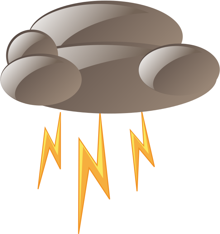 Cloud Storm Icon Clipart (726x767), Png Download