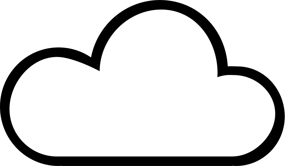 Cloud Outline Png Clipart (981x572), Png Download