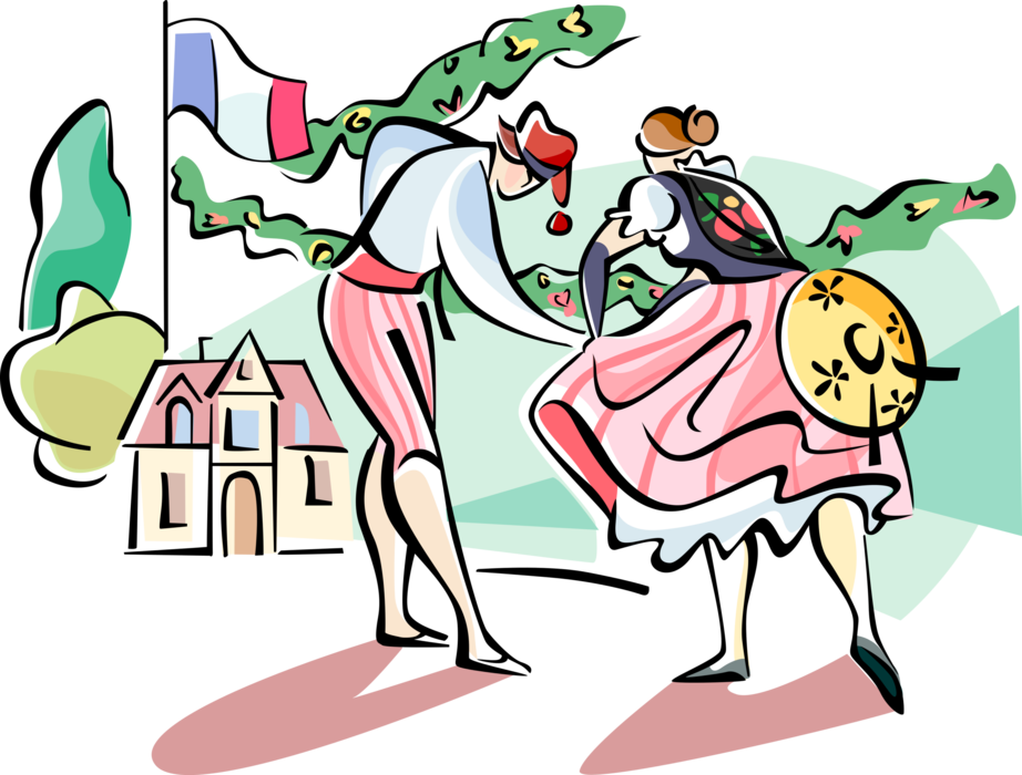 Vector Illustration Of Dancers Dance And Celebrate Clipart (922x700), Png Download