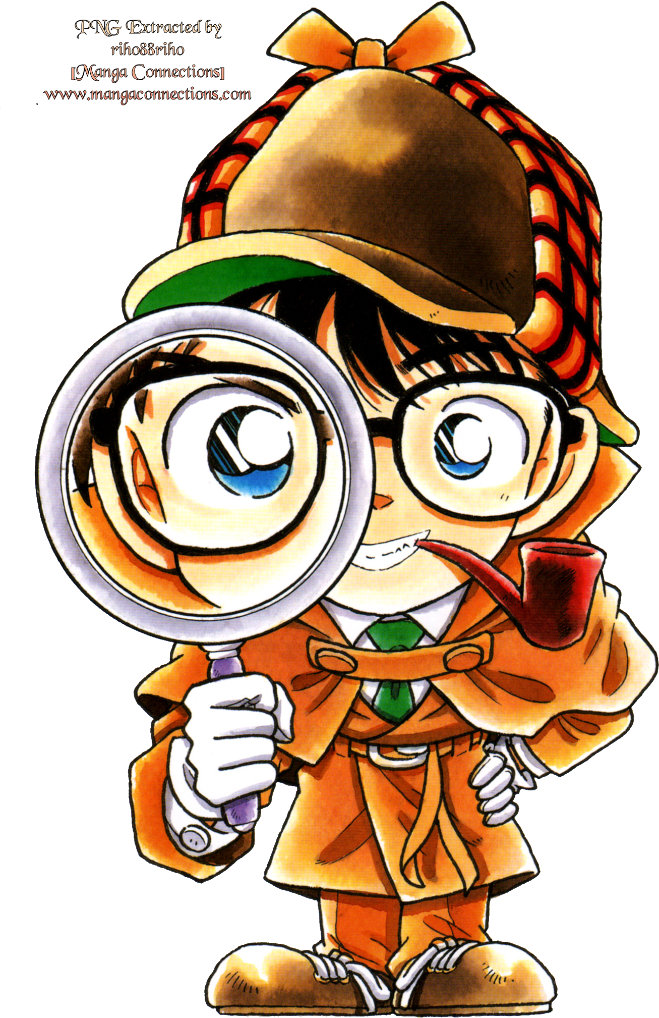 Detective Conan With Magnifying Glass Clipart (1307x2017), Png Download