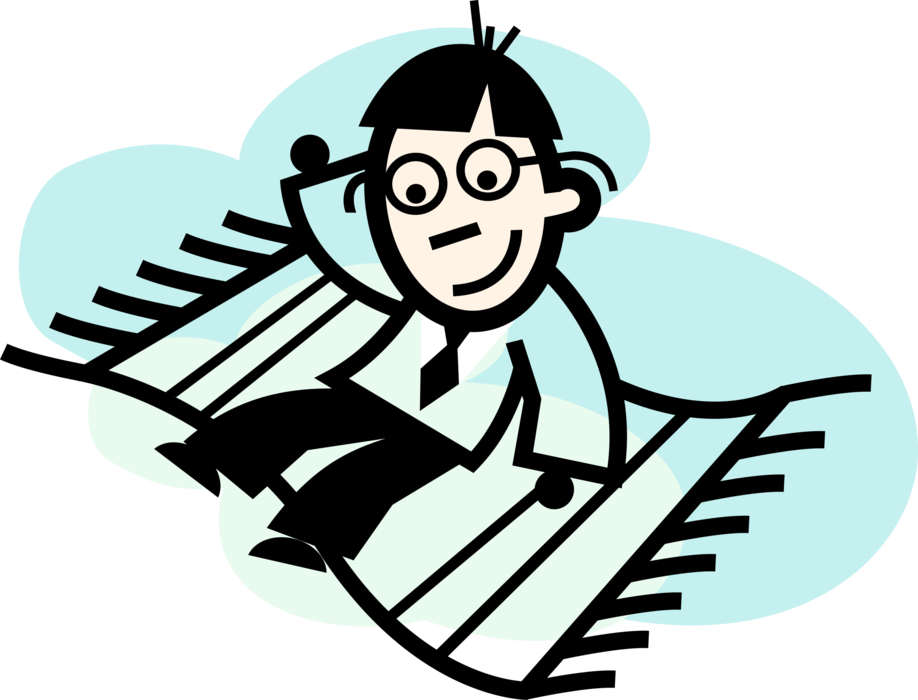 Vector Illustration Of Businessman Rides Persian Sultan's Clipart (918x700), Png Download