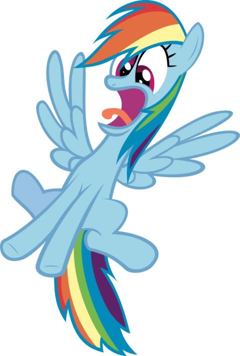 Free Png Download My Little Pony Rainbow Dash Scared Clipart (480x713), Png Download