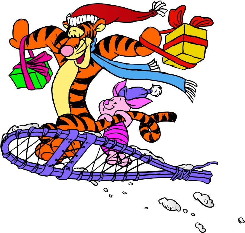 Free Png Download Tigger And Piglet Christmas Clipart Transparent Png (850x807), Png Download