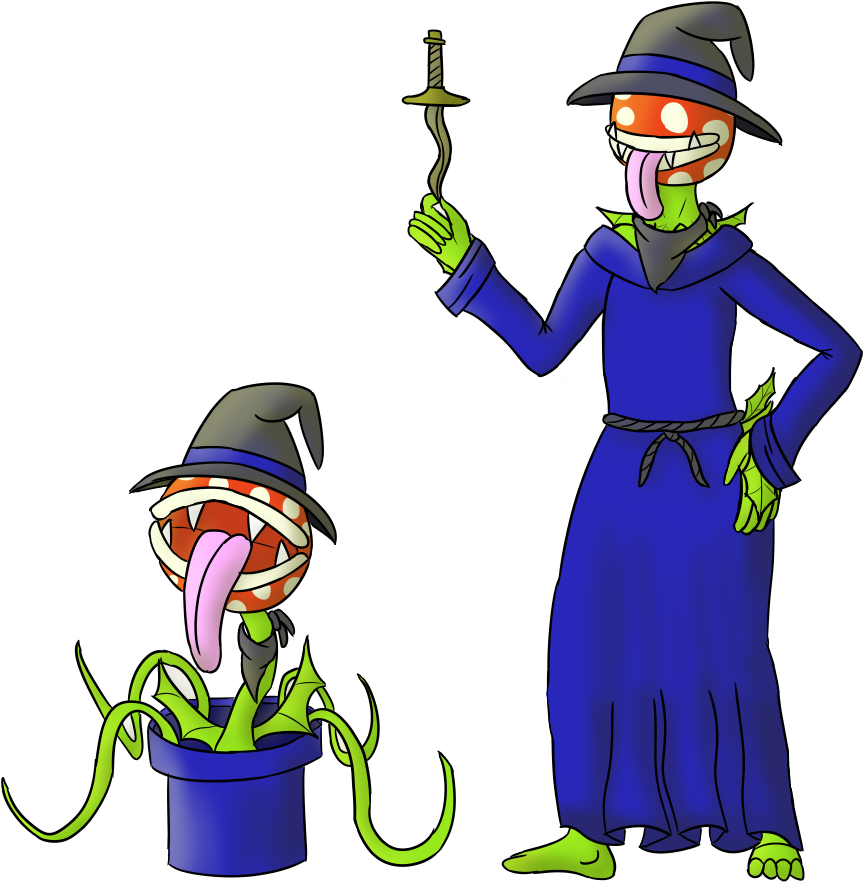 Bacchus, Piranha Plant Warlock Clipart (900x900), Png Download