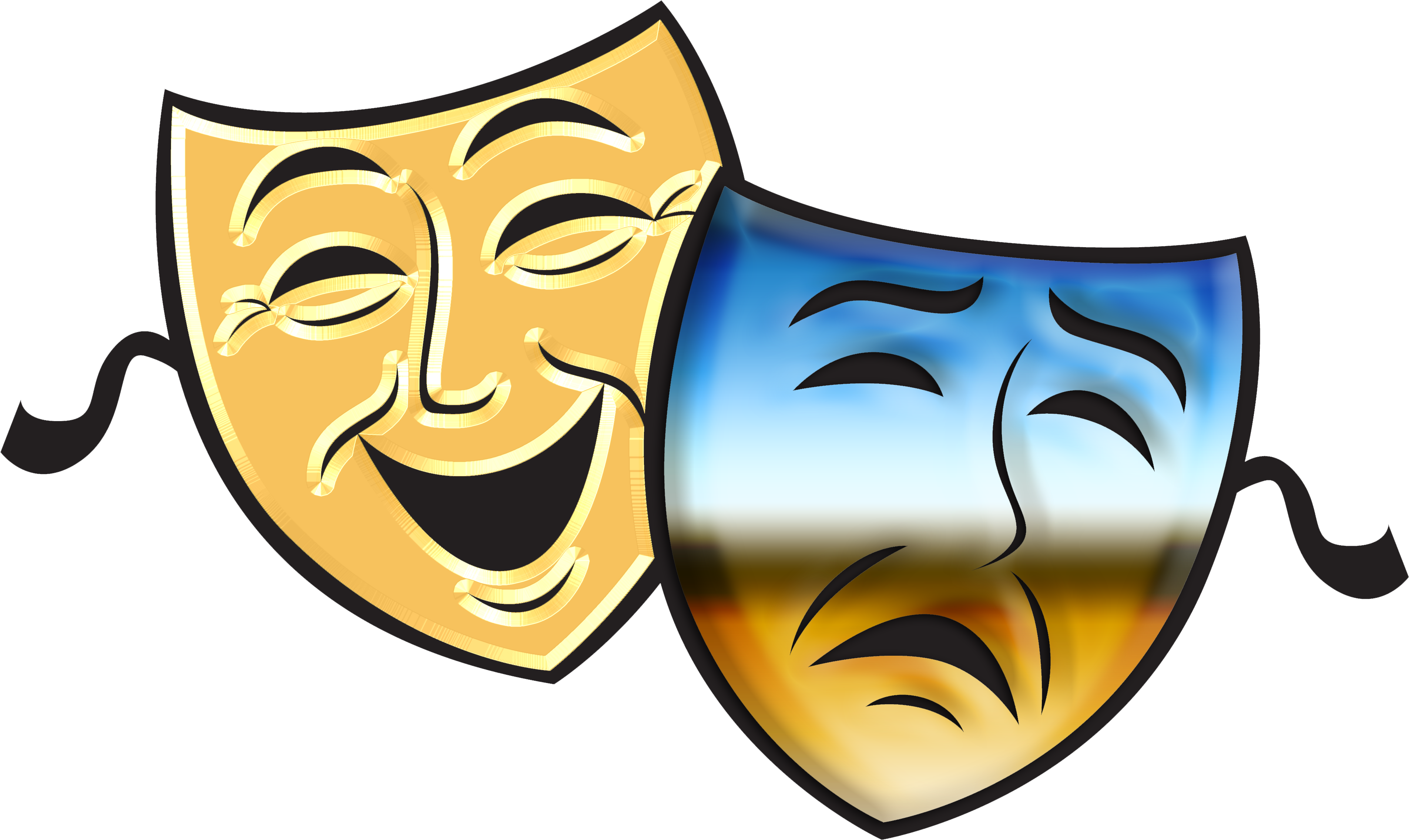 Comedy Mask Clip Art - Png Download (4000x2500), Png Download