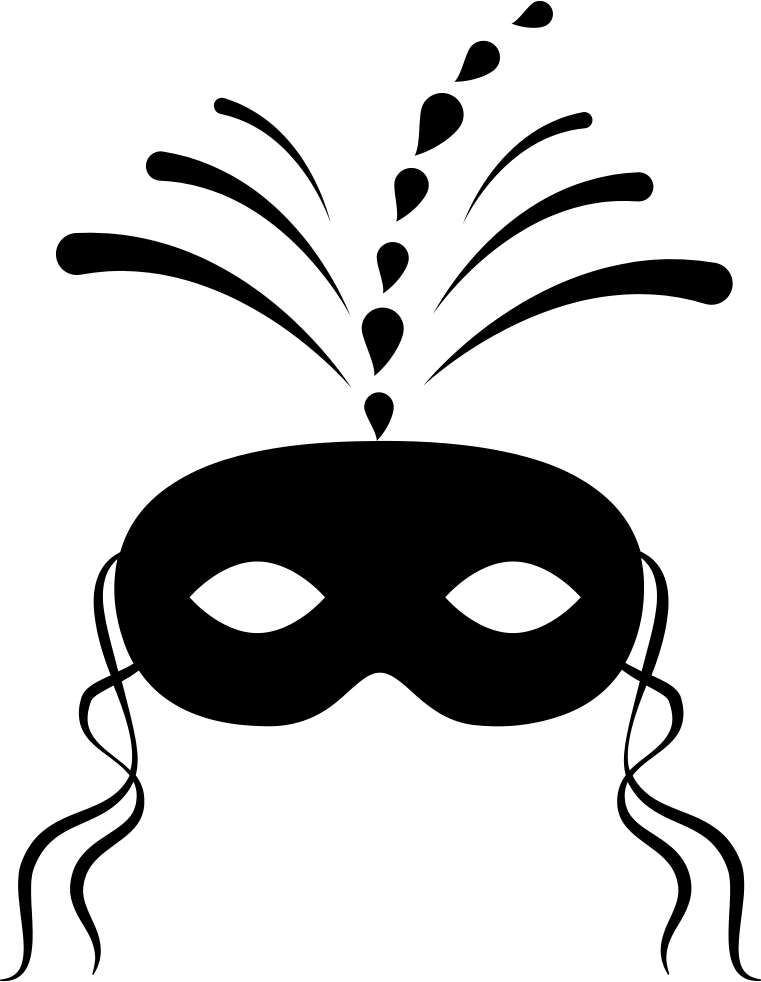 Festive Carnival Mask Comments Clipart (761x982), Png Download