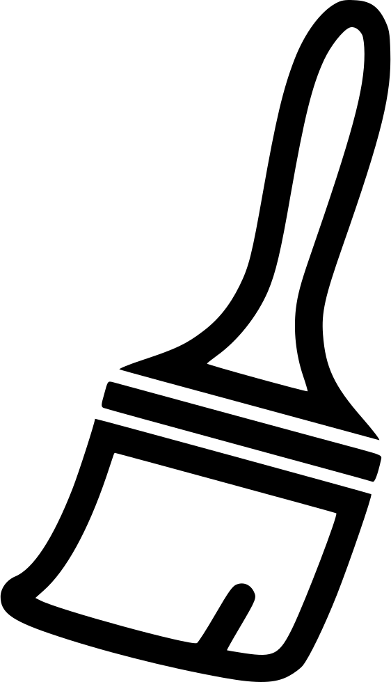 Large Paint Brush Comments Clipart (562x980), Png Download