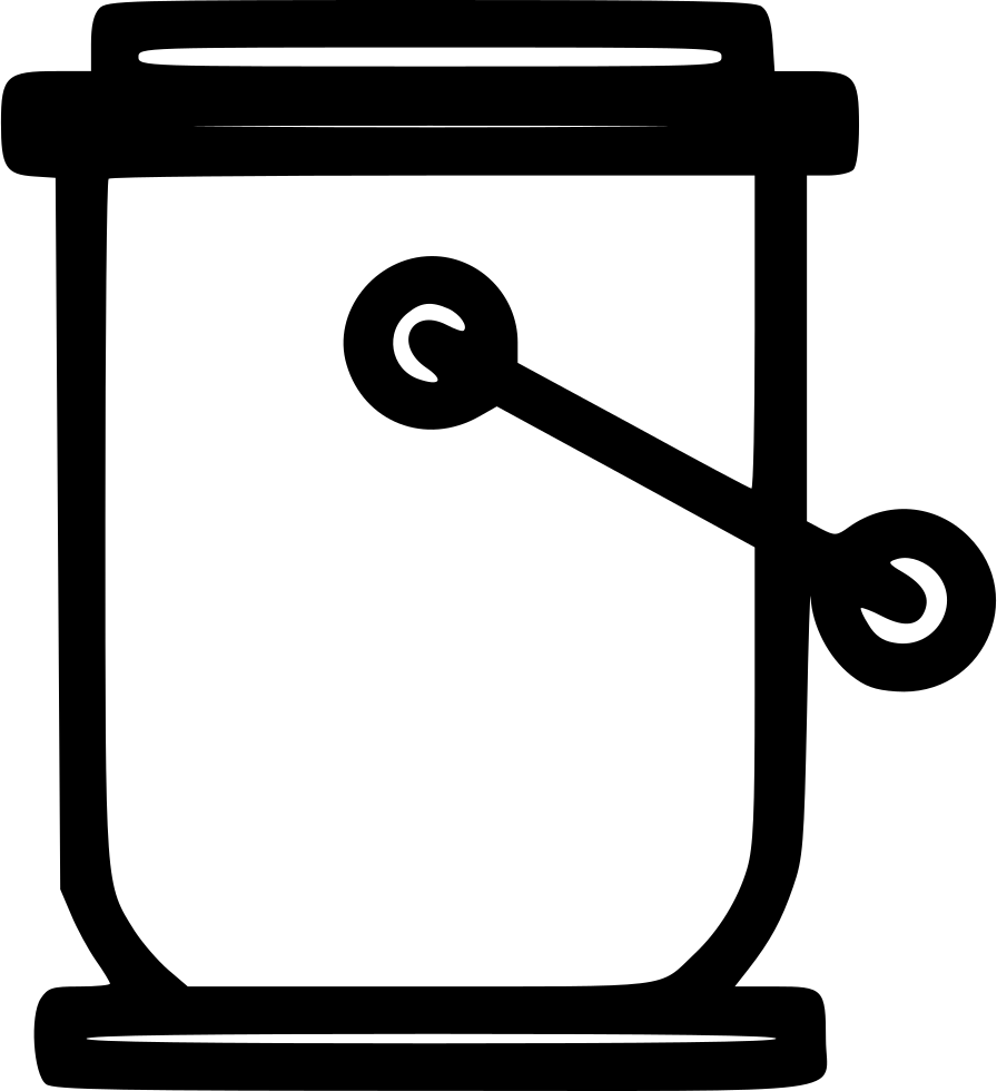 Big Paint Bucket Back Comments Clipart (896x980), Png Download