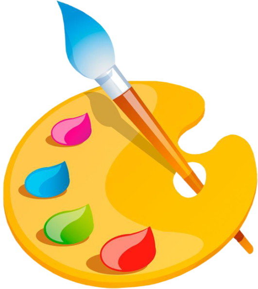 Clipart Palette Peintre - Png Download (550x600), Png Download