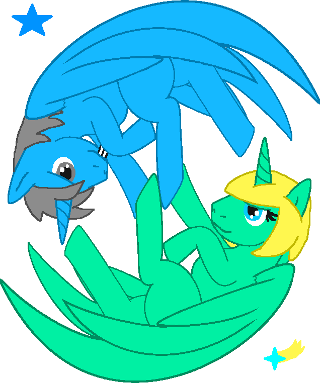 Ying Yang Pony Base Ms Paint Friendly By Clipart (636x762), Png Download