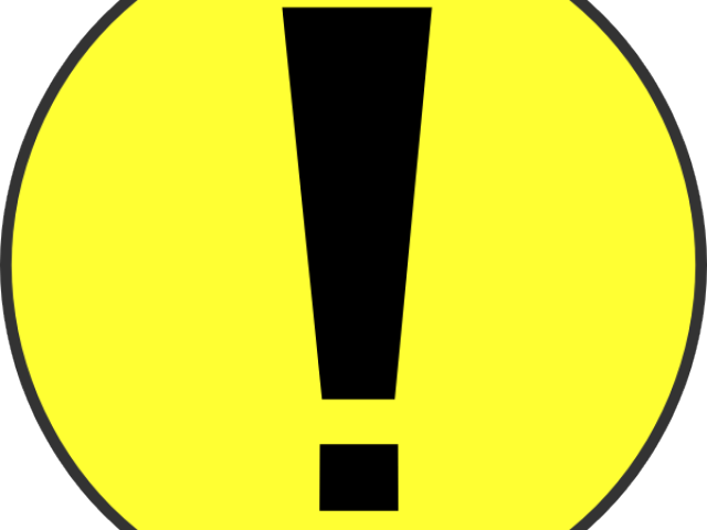 Warning Clipart Yellow - Png Download (640x480), Png Download