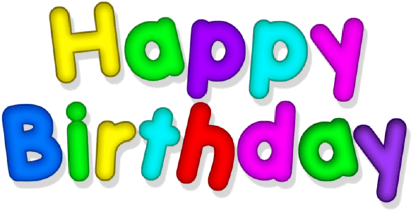 Free Png Download Happy Birthday Transparent Multlor Clipart (850x457), Png Download