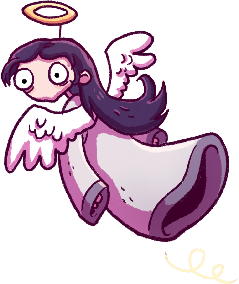 “daedalic's Christmas Edna As An Angel Clipart (1280x1286), Png Download