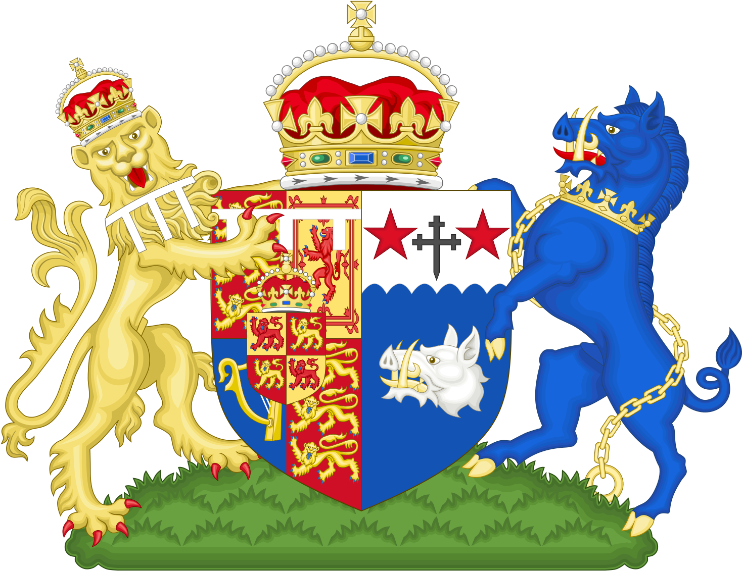 Coat Of Arms Of Camilla, Duchess Of Cornwall Clipart (1530x1200), Png Download
