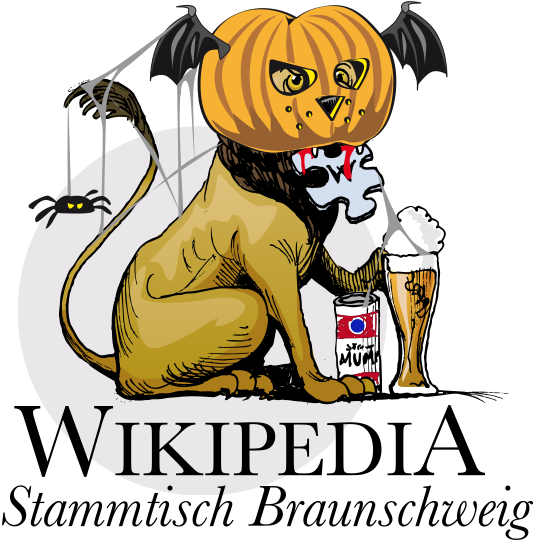 Braunschweiger Wikipedia-stammtisch Logo Halloween Clipart (626x573), Png Download