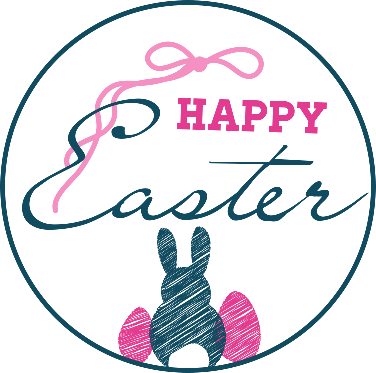Easter Bunny Window Clip Art - Png Download (752x746), Png Download