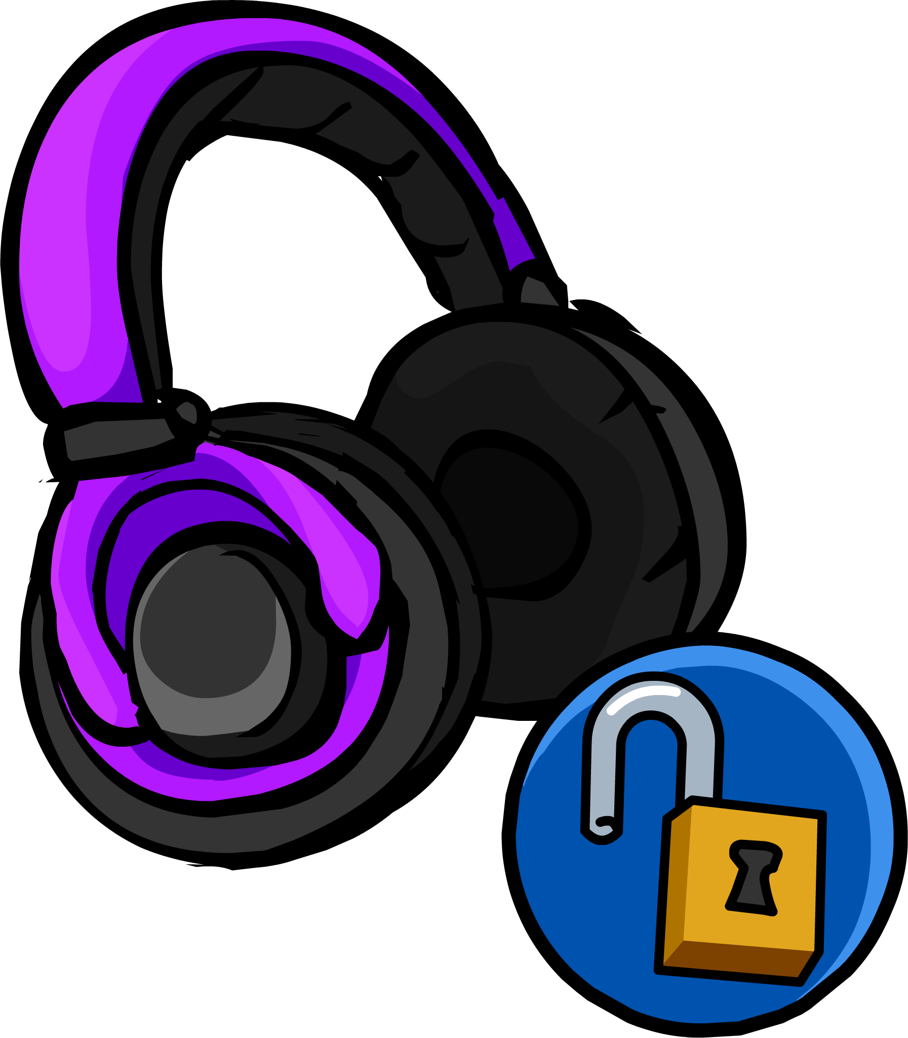 Headphone Clipart Purple - Png Download (1793x2049), Png Download