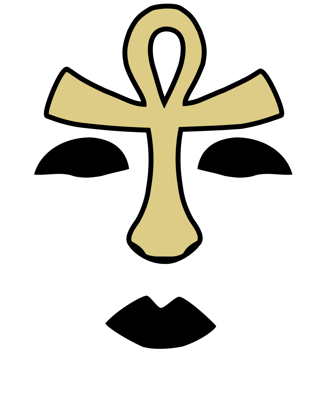 Kiss Ankh Warrior Face Clipart (862x1023), Png Download