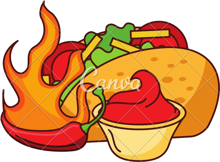 Hot Taco Chili And Clipart (800x800), Png Download