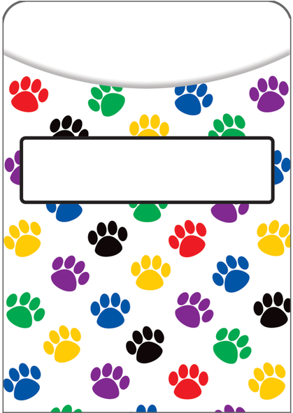 Paw Print Library Pockets Clipart (590x590), Png Download