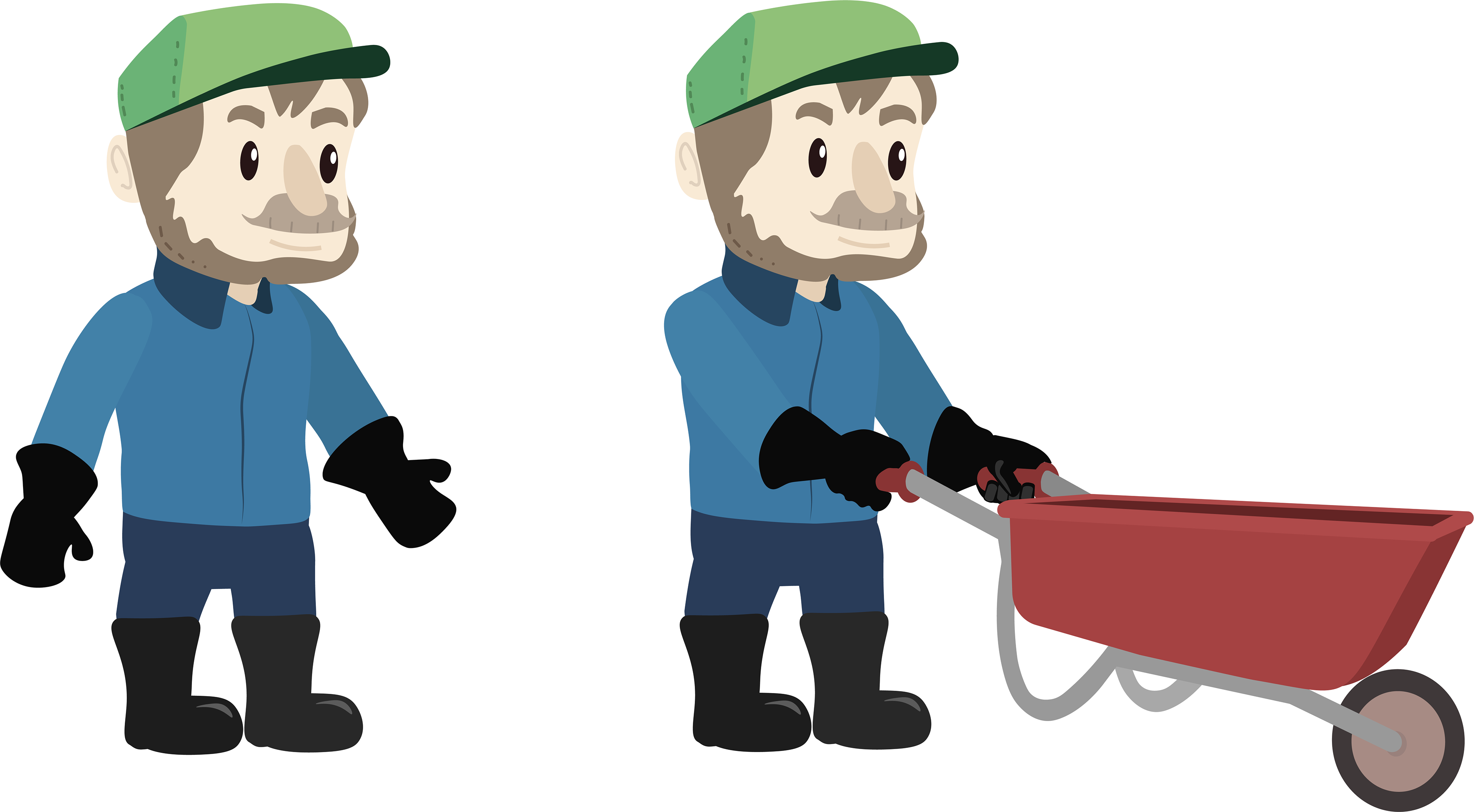 Some Character Sketches About The Main Characters Clipart (3840x2116), Png Download