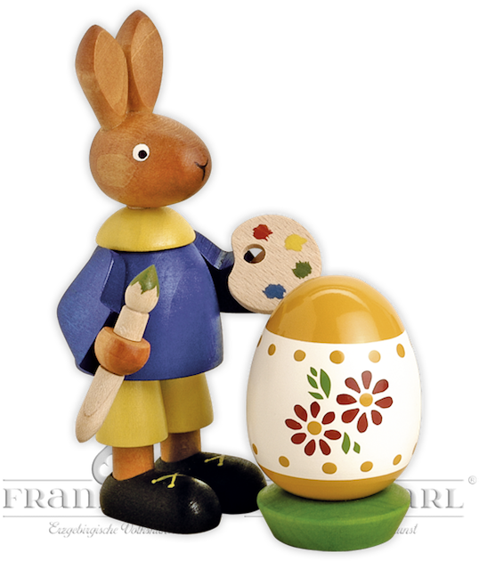 Osterhase Mit Ei, 11 Cm Clipart (553x645), Png Download