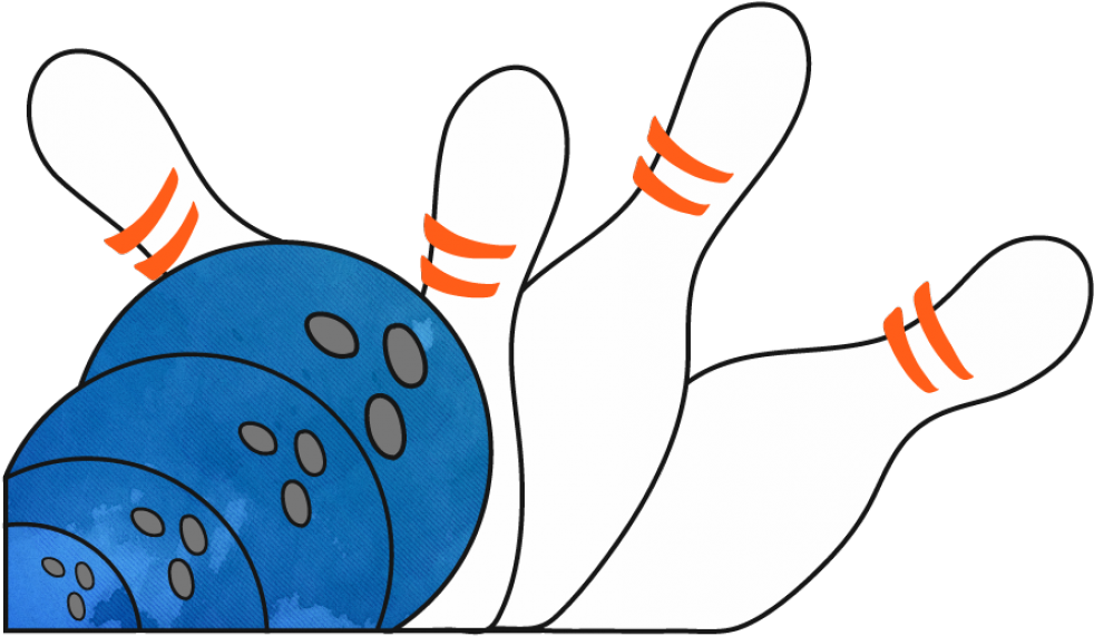Joe's Bowling Center Clipart (1000x589), Png Download