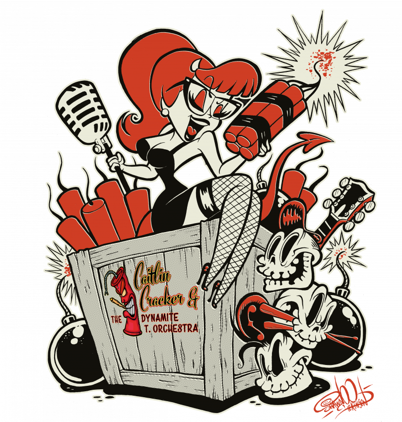 Caitlin Cracker & The Dynamite T Clipart (850x850), Png Download