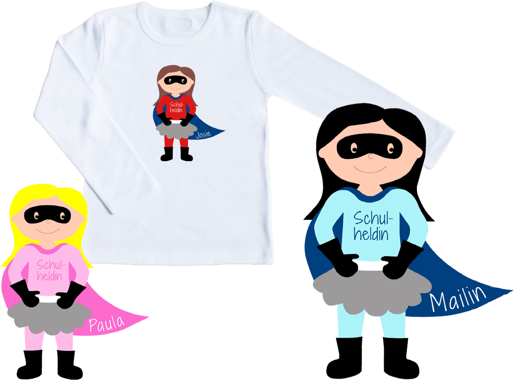 Schulkind Shirt Superheldin Clipart (1200x800), Png Download