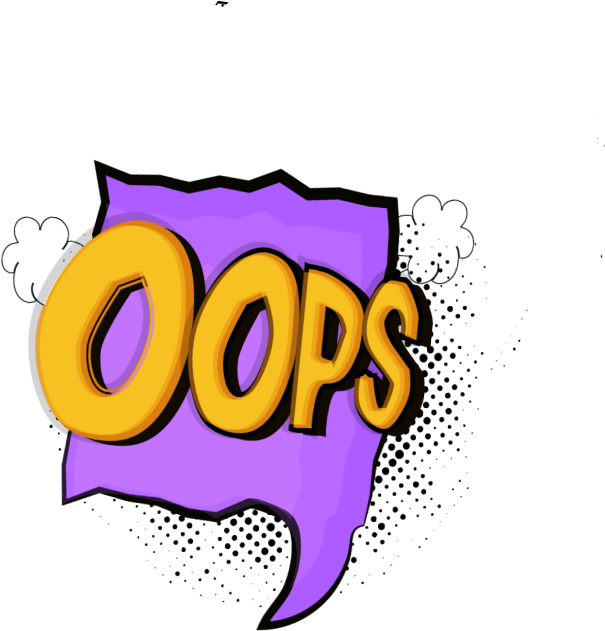Oops Oops Oopssticker Speechbubble Speech Speechbubble Clipart - Full
