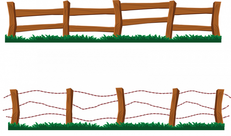 Fencing Free Garden Clip - Png Download (768x453), Png Download