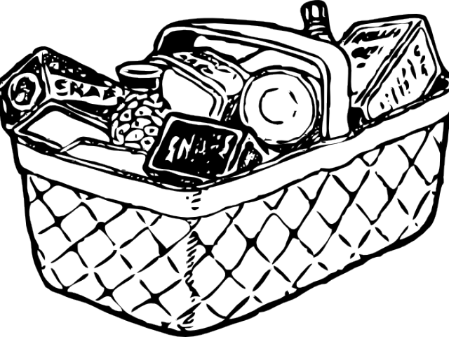 Picnic Basket Clipart Hand Drawn - Png Download (640x480), Png Download