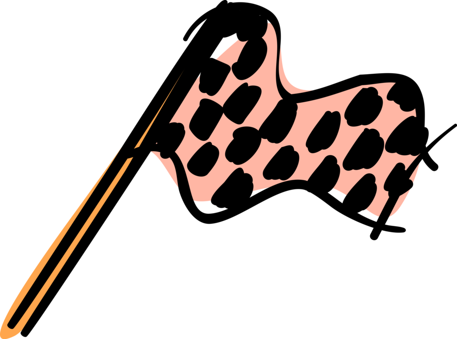 Download Vector Illustration Of Checkered Or Chequered Flag Clipart ...