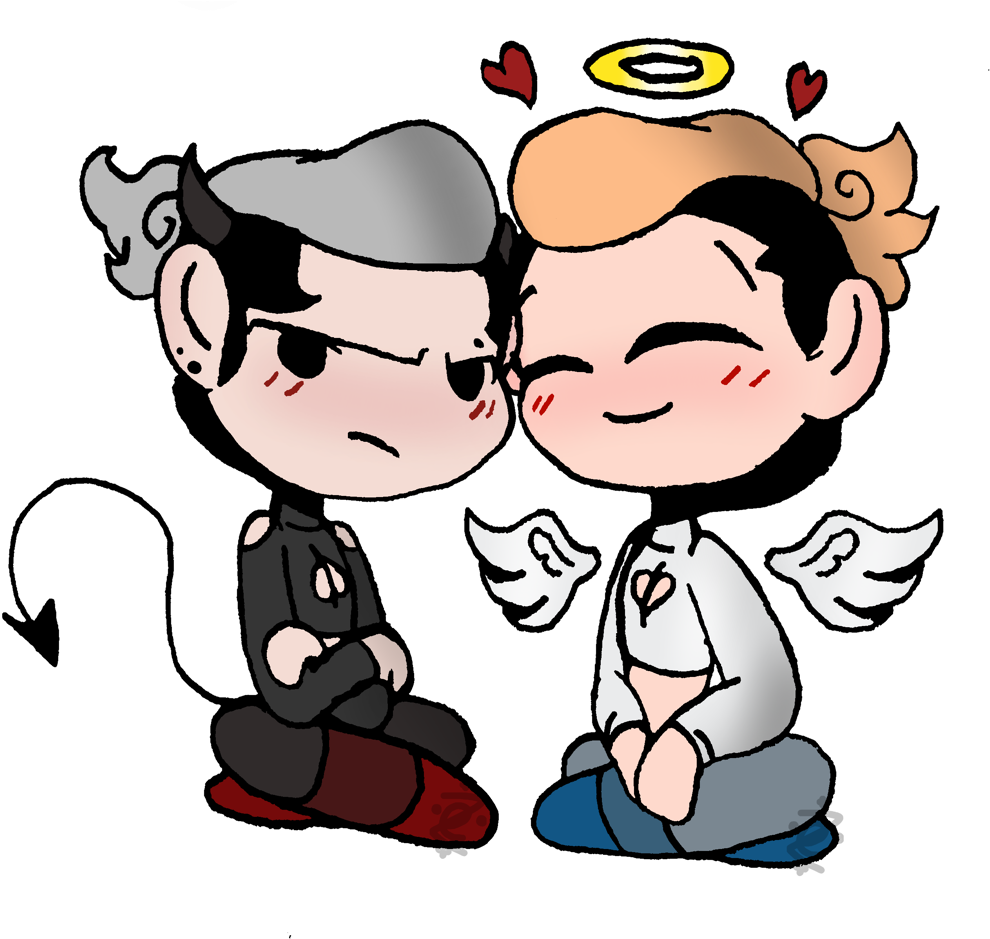 3 Devil And Angel Bois Clipart (1280x960), Png Download