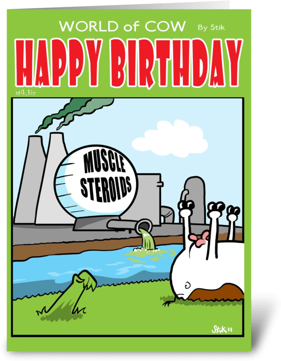 Grass Steroids Birthday Card Greeting Card Clipart (700x792), Png Download