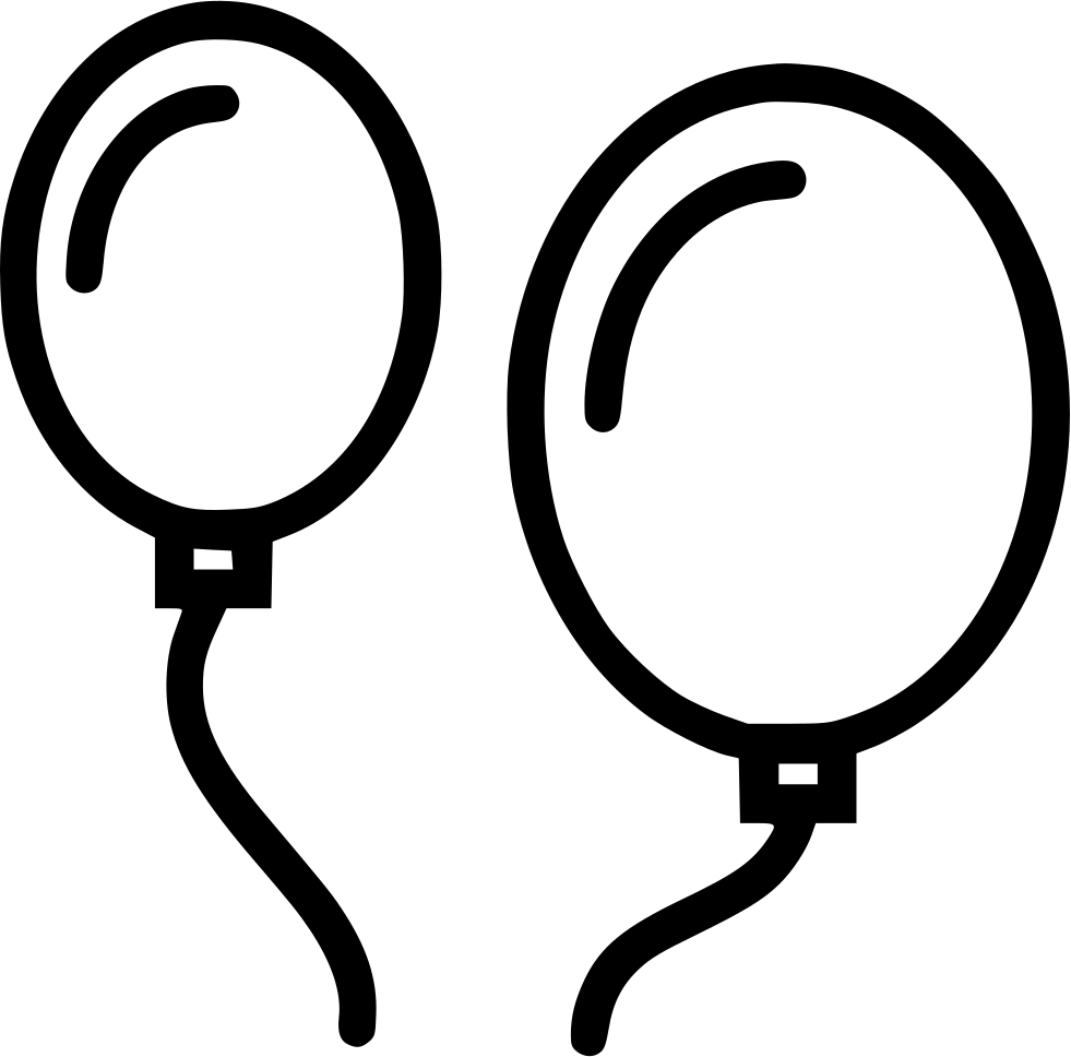 Balloon Party Birthday Kids Fun Comments Clipart (981x968), Png Download