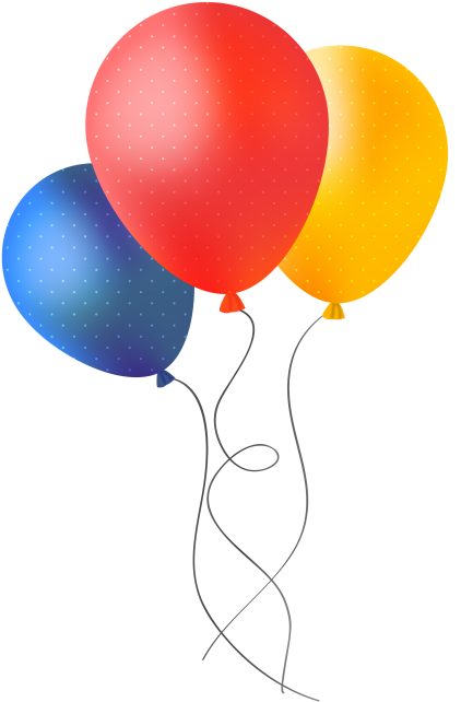 Balloons Party Png Clipart (500x696), Png Download