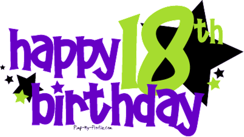 Eighteen Birthday Wishes Clipart (1024x576), Png Download