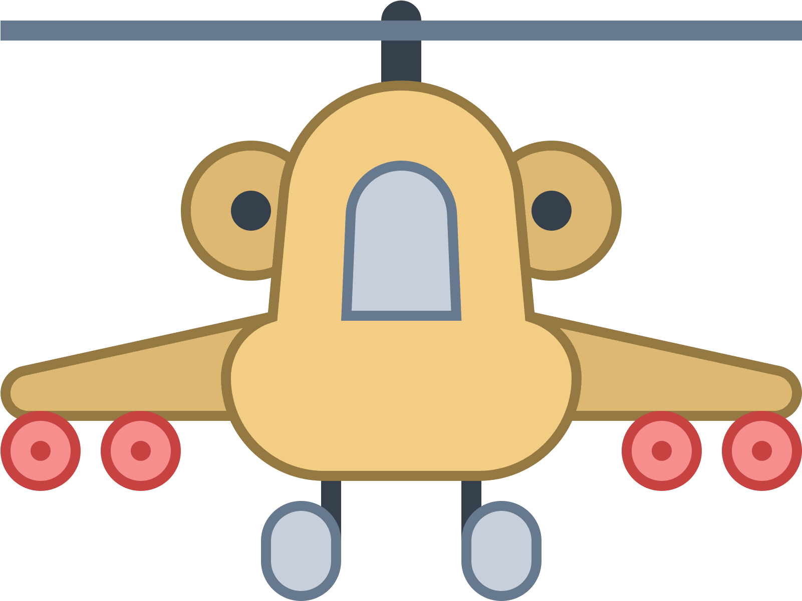 This Icon Represents A Military Helicopter Clipart (1601x1201), Png Download