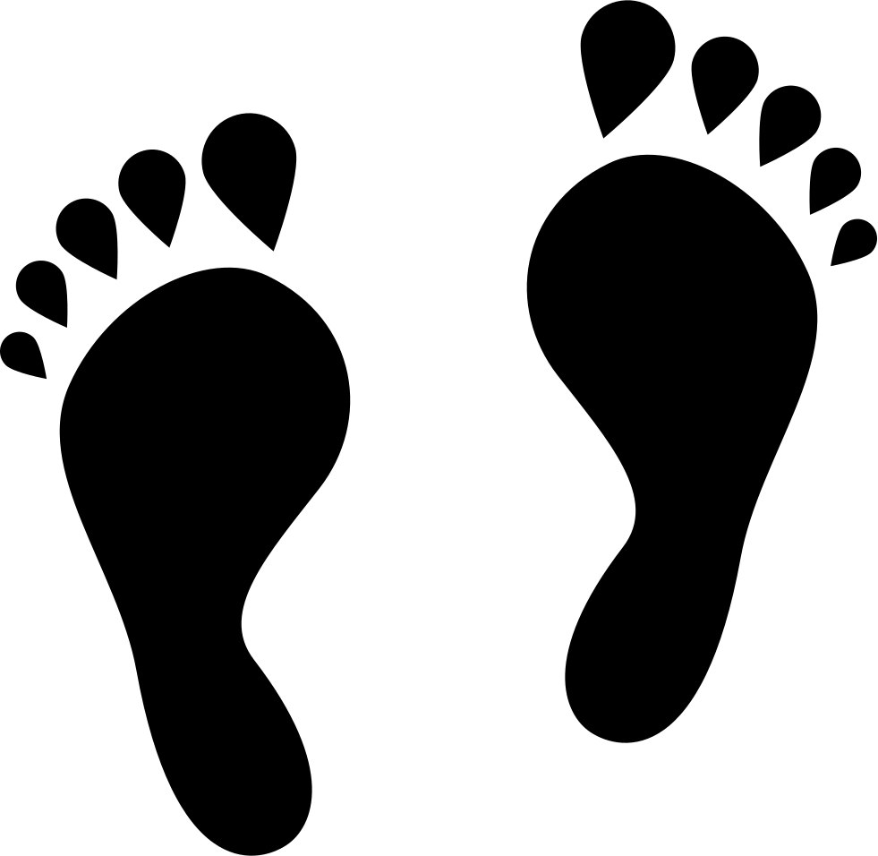 Footprints Png Icon Free Clipart (981x956), Png Download