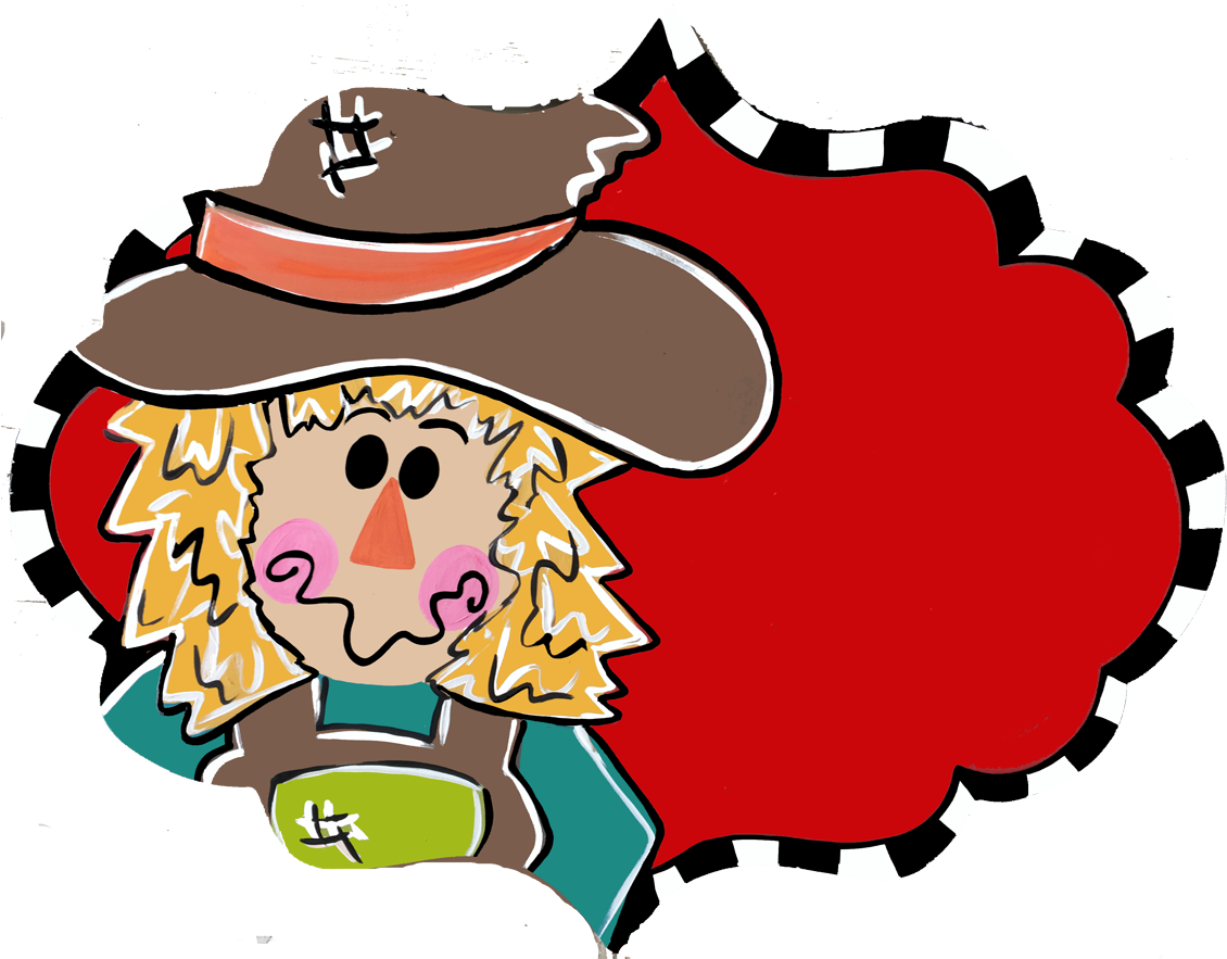 Fall Scarecrow Door Hanger Clipart (1136x882), Png Download