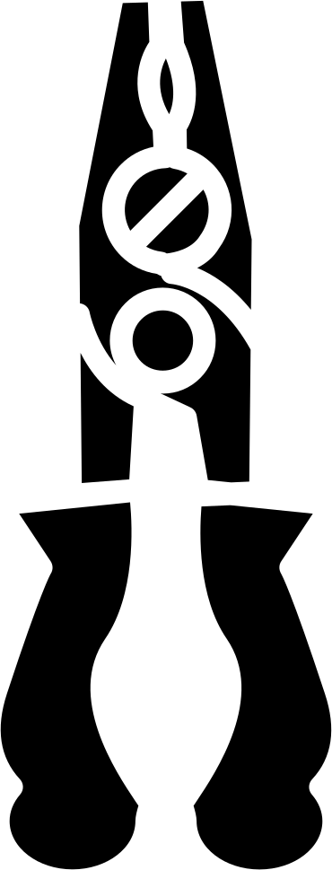 Pliers Hand Tool Outline Comments Clipart (370x969), Png Download