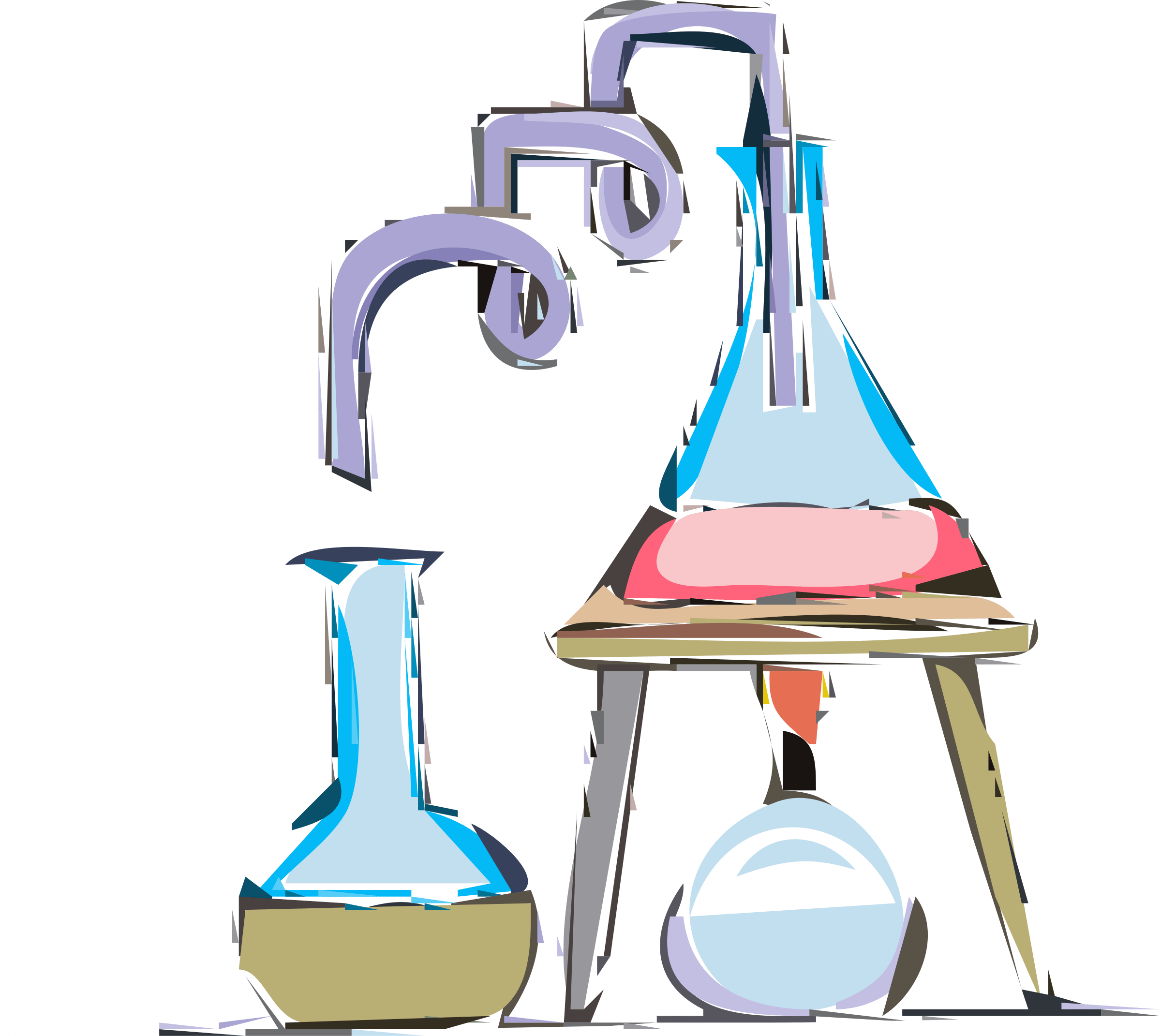 Chemistry Experiment Vector Clipart - Png Download (2400x2142), Png Download