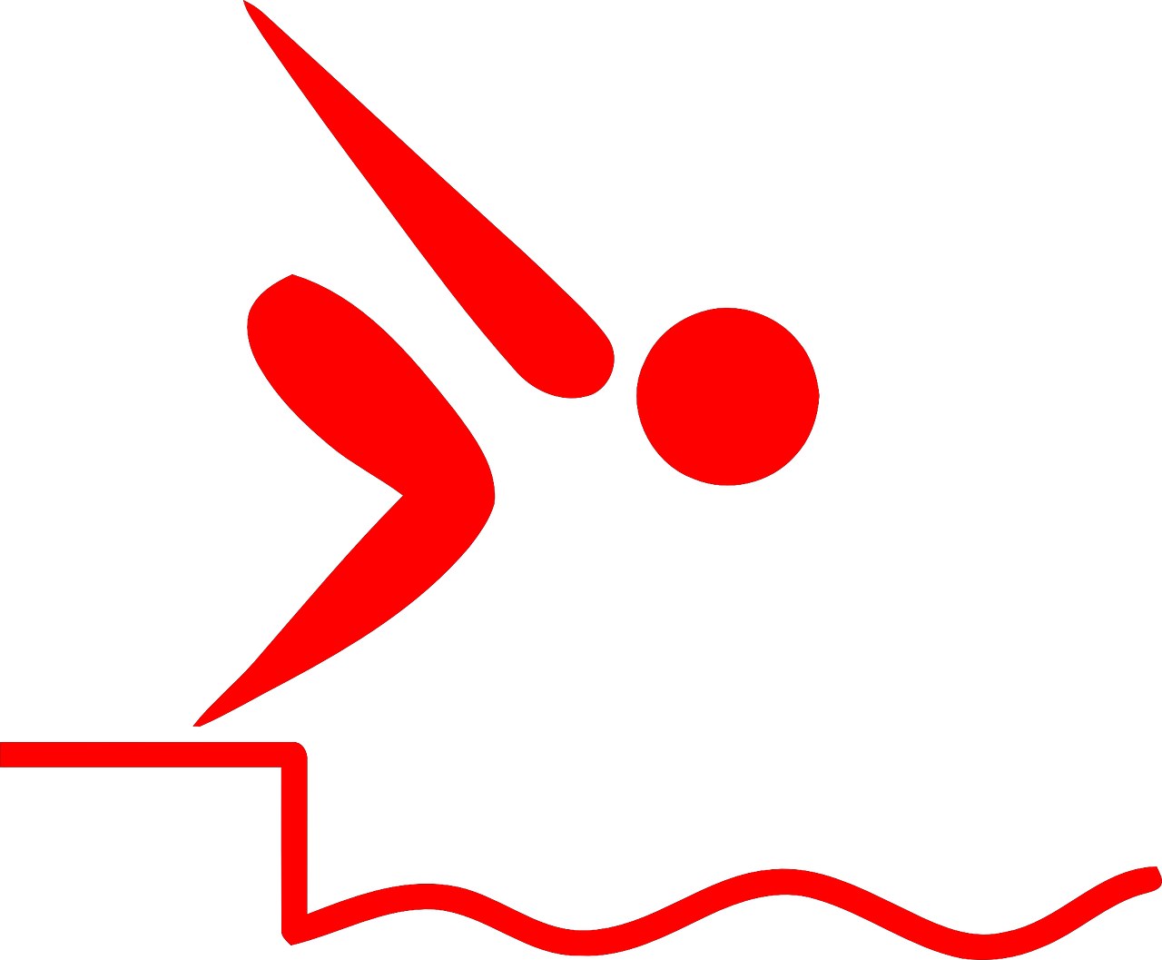 Starting Block Swimming Start Clipart (1280x1057), Png Download