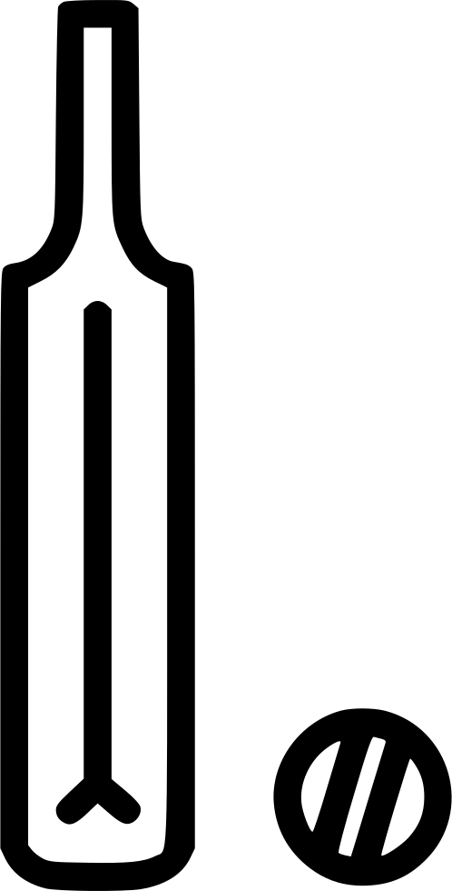 Cricket Ball Bat Equipment Batsman Comments Clipart (498x980), Png Download