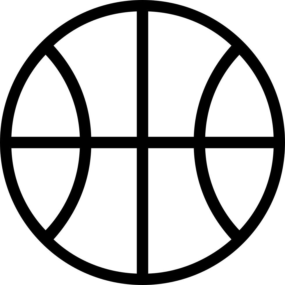 Basketball Ball Outline Comments Clipart (980x980), Png Download