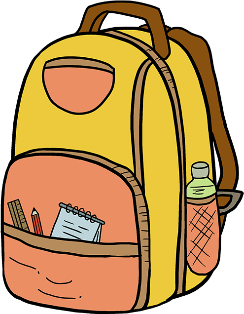 How To Draw Backpack Clipart (680x678), Png Download