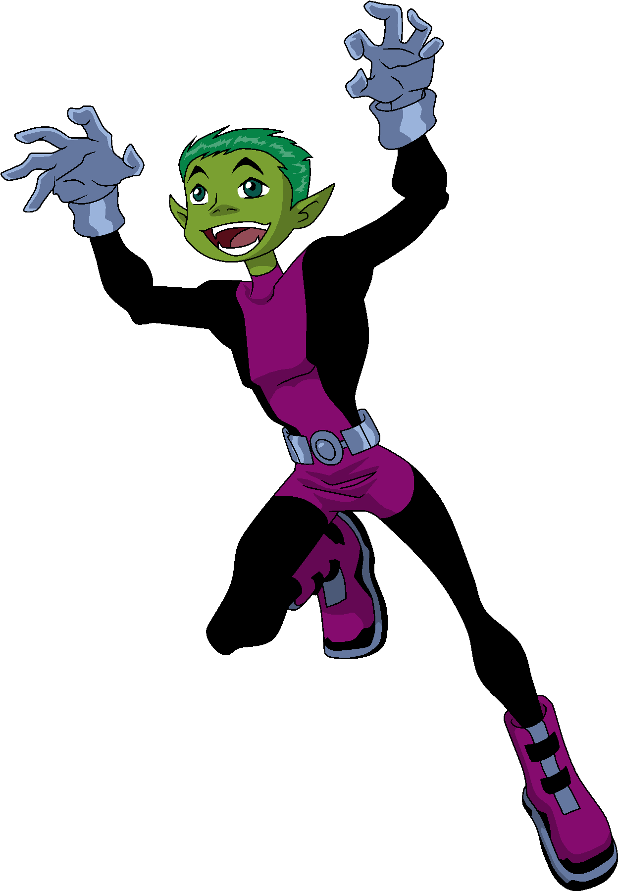 Beast Boy Clipart Happy - Png Download (1343x1827), Png Download