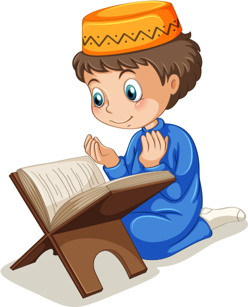 Clipart Kuranı Kerim Okuyan Erkek Çocuk - Png Download (571x600), Png Download
